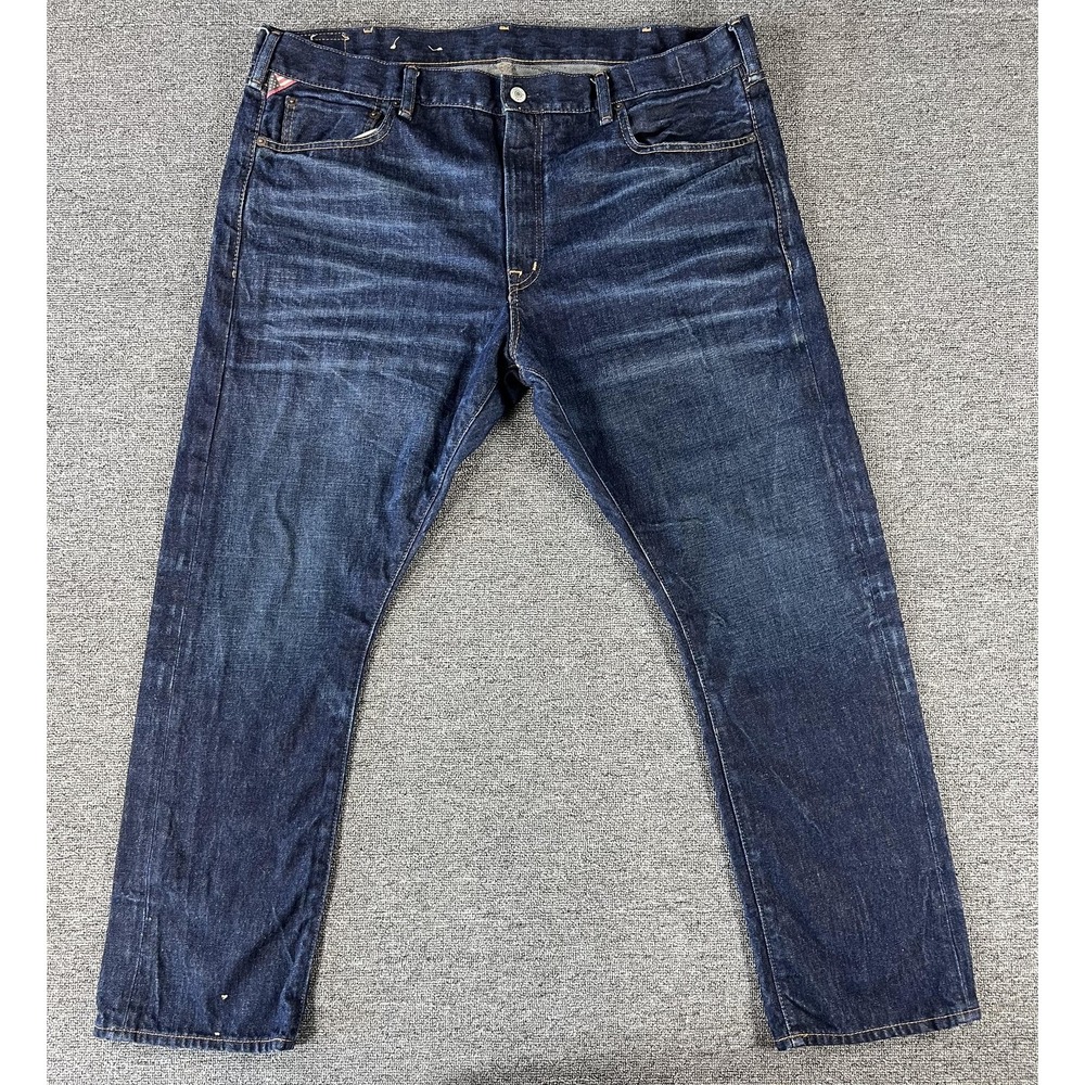 Ralph Lauren Jeans Mens 40x30 Blue Denim & Supply Slim USA Flag Dark Wash Denim